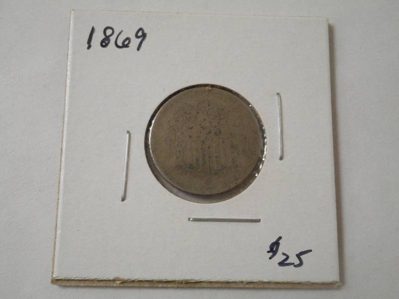1869 Shield Nickel, Circulated ...