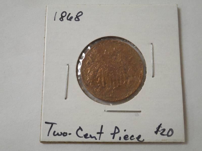 1868 Two Cent Piece, Circulated ...