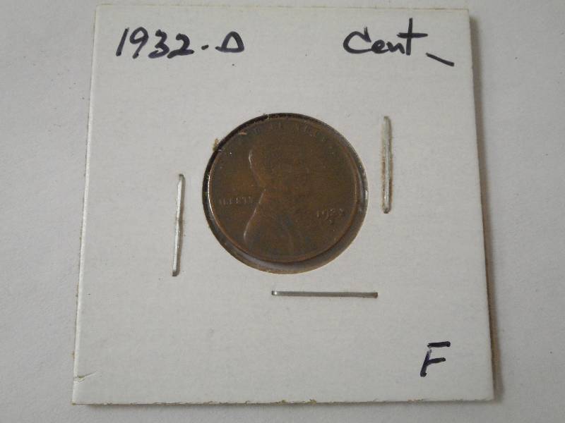1932-D Lincon Wheat Cent, Fine Grad...