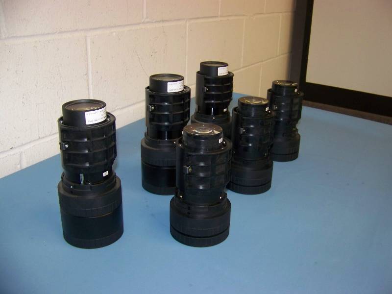 lot 78 image: (3) Sony, Projector Lenses and (3) Projector Lenses