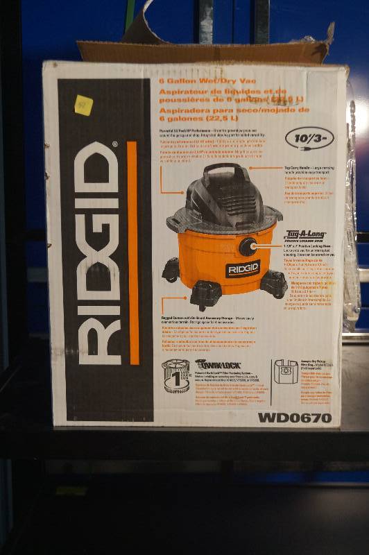 lot 52 image: Ridgid WetDry Vacuum