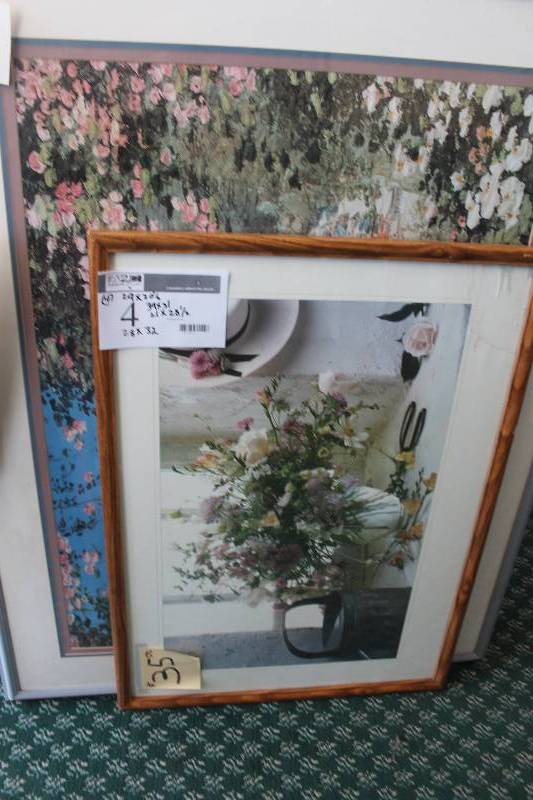 Lot of (4) Framed Wall Art