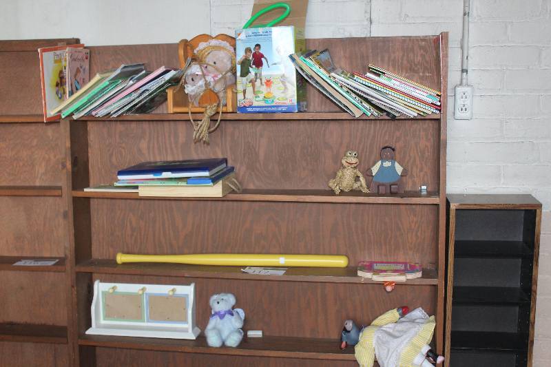 Contents of Shelves Including Games Toys Books