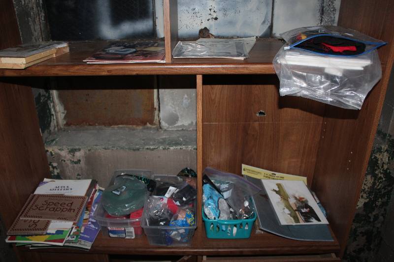 Contents of Shelves Including Toys Books
