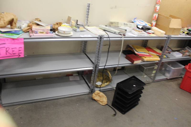 Lot of (3) 3-Shelf Metal Adjustable Rack