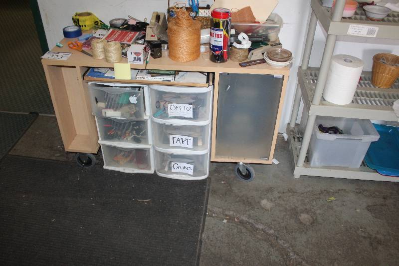 Table w Storage Bins