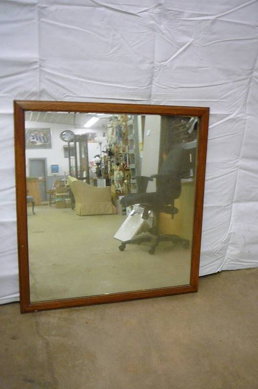 Mirror With Oak Frame