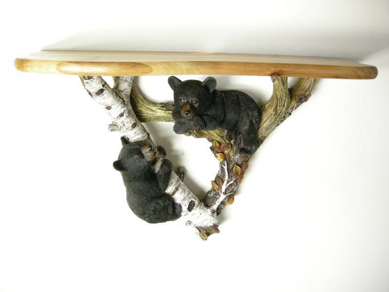 lot 25 image: Bear Wall Shelf
