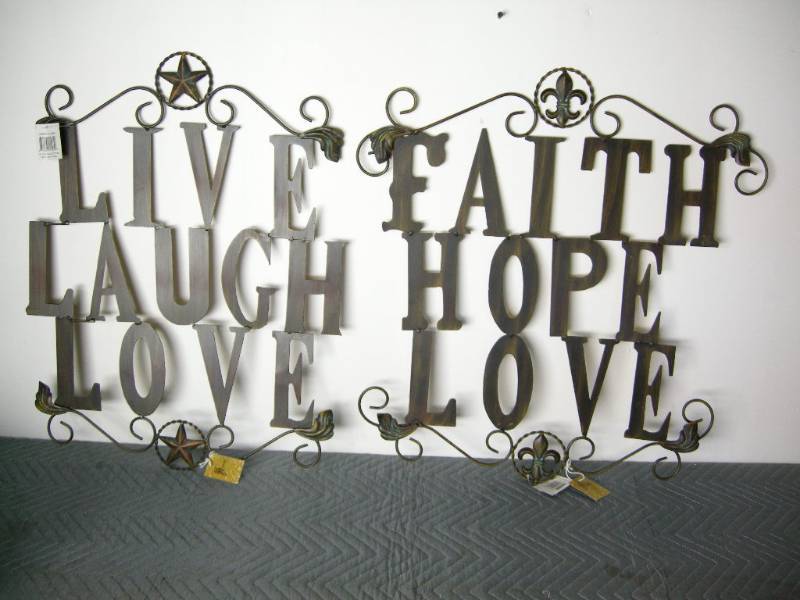lot 32 image: Metal Inspirational Wall Dcor