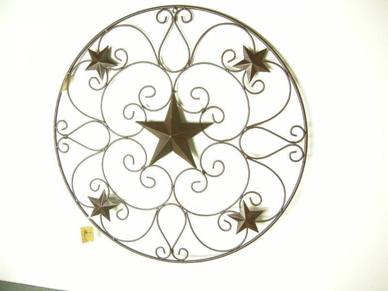 lot 88 image: Metal Star Circle Wall Dcor
