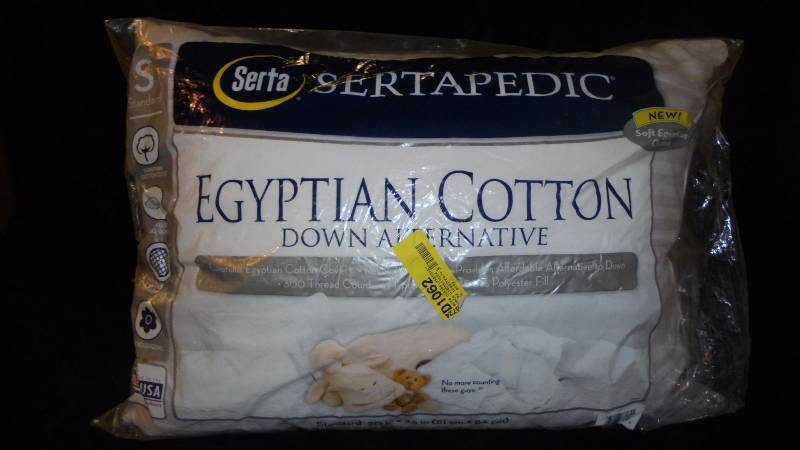 Sertapedic Pillow - NEW, Egyptian Cotton