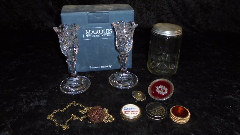 Lot - Waterford Crystal Candeholders & Misc