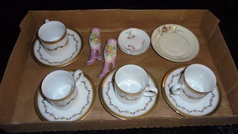 Lot - CupsSaucers, Mini Vases, etc