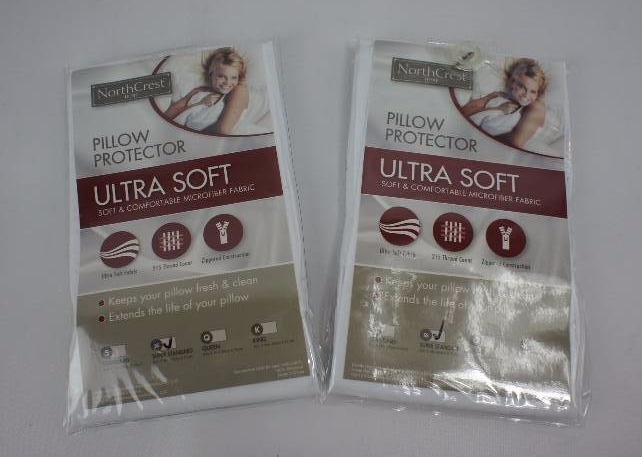NorthCrest T215 Microfiber Ultra Soft Polyester Super Standard Queen Pillowcase Cover - 2 Pack