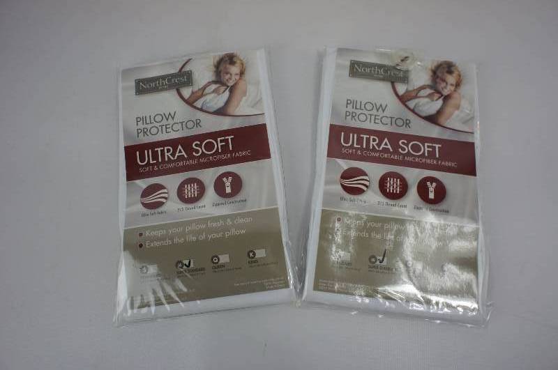 NorthCrest T215 Microfiber Ultra Soft Polyester Super Standard Queen Pillowcase Cover - 2 Pack
