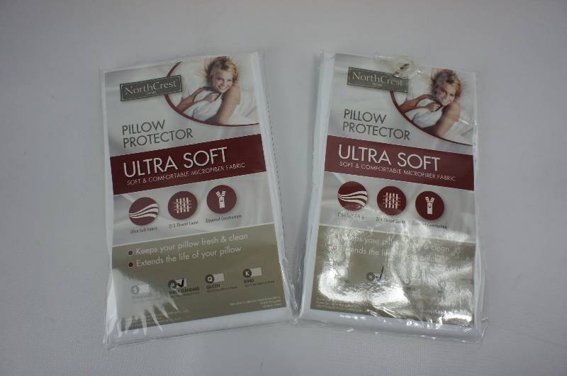NorthCrest T215 Microfiber Ultra Soft Polyester Super Standard Queen Pillowcase Cover - 2 Pack