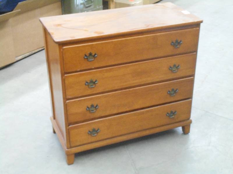 lot 97 image: Vintage 4-Drawer Wood Dresser ...