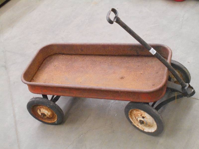lot 105 image: Vintage Steel Wagon ...