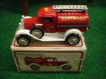Model A Fire Engine Bank 125 Scale Die Cast Locking With Key