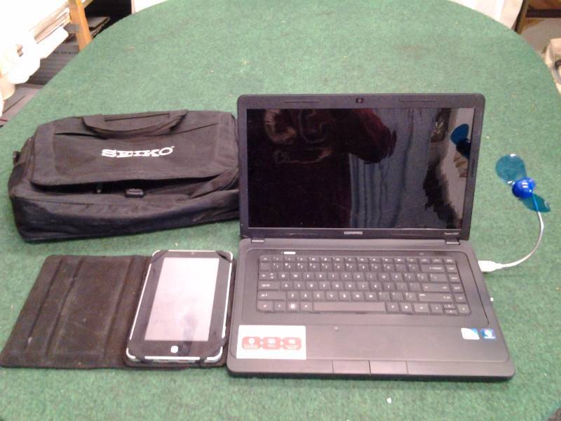 Compaq Lap Top (Screen Cracked), Tablet (Power Button Broke)