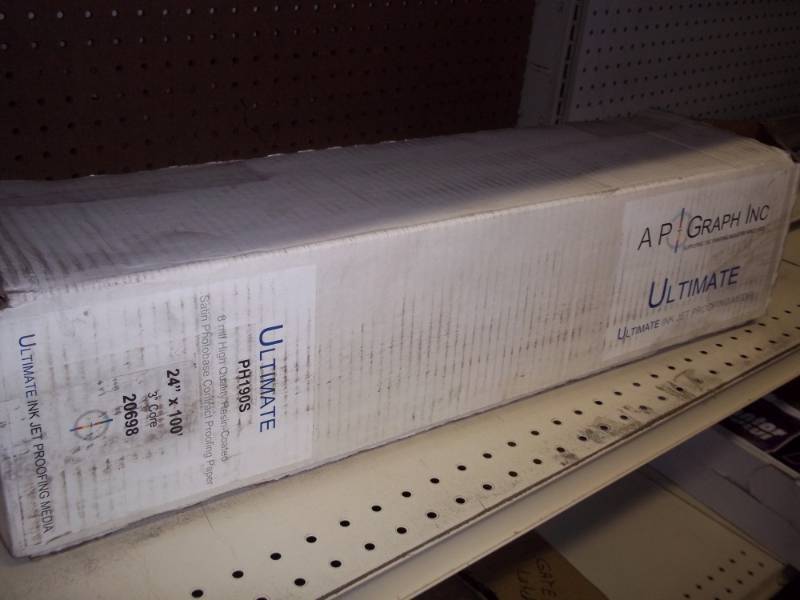 lot 22 image: New 24 x 100 Satin Photo base proofing paper