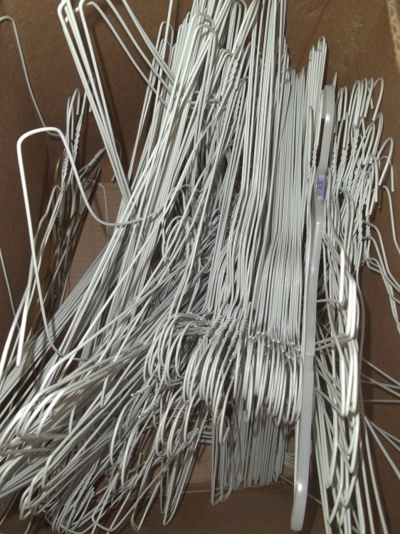 lot 72 image: Box of wire hangers
