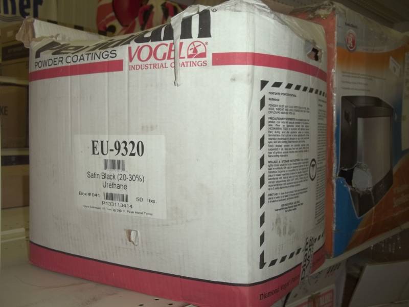 lot 80 image: New 50 lbs Black Power Paint Diamond Vogel Powder Coatings