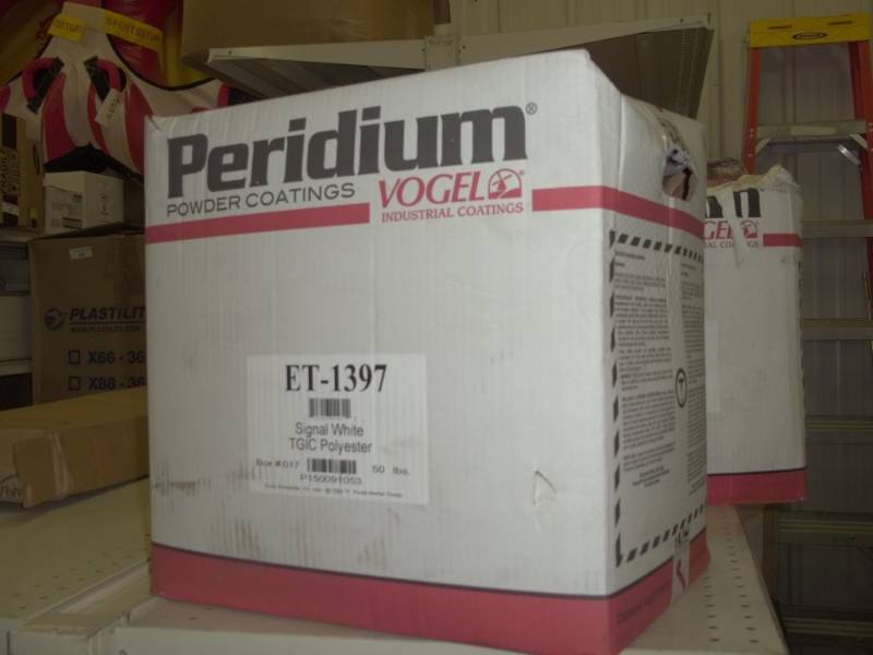 lot 81 image: New 50 lbs White Power Paint Diamond Vogel Powder Coatings