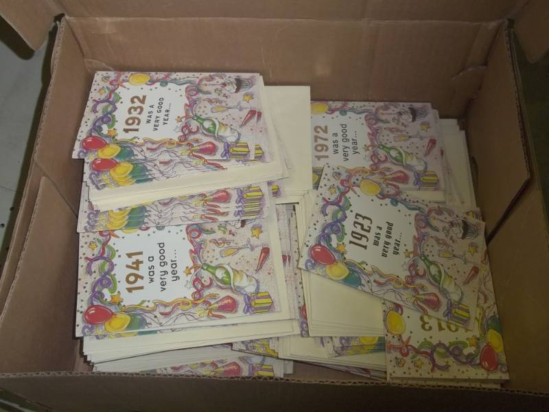 lot 95 image: New Birthday cards with envelopes