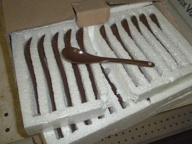 lot 102 image: New Case of Spoons 36 total ceramic