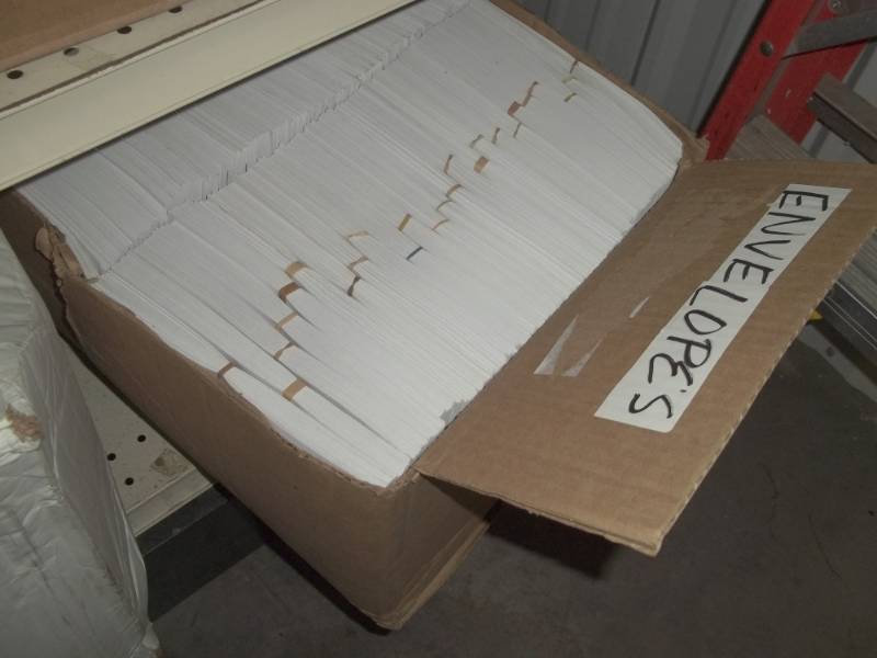 lot 113 image: Large box of new envelopes
