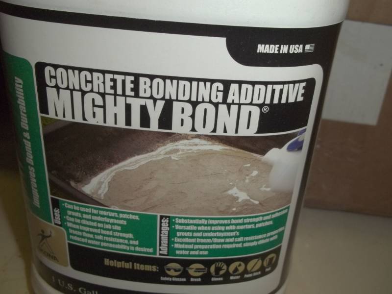 New Case of 4 Gallons of Mighty Bond Concrete Bonding Additive