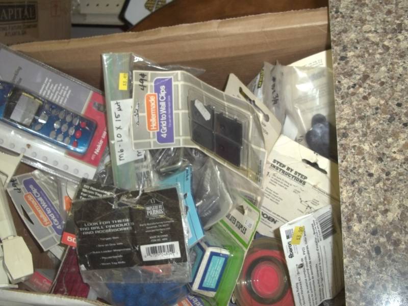 lot 144 image: Large box of assorted hardware and parts see pics for more details