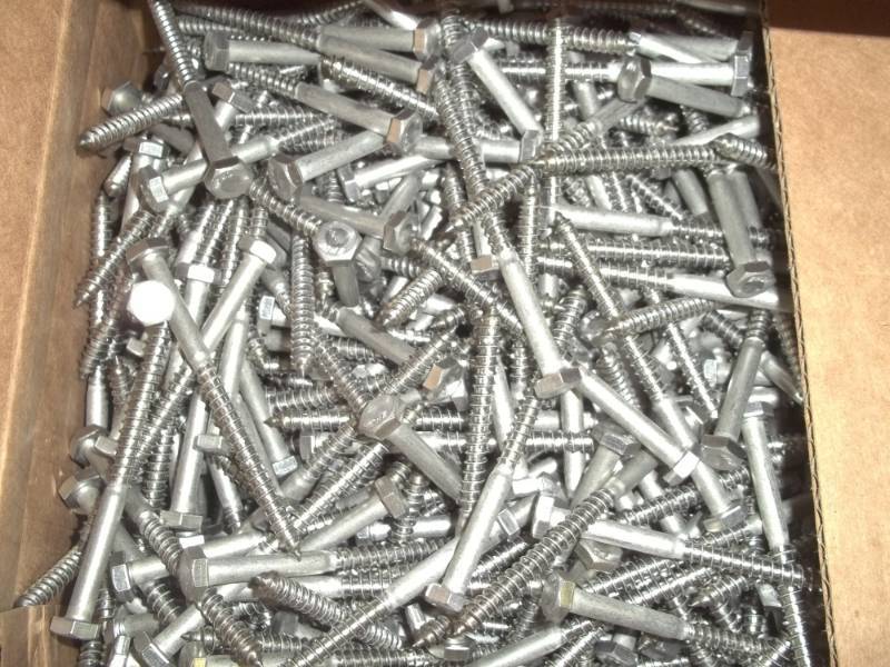 lot 169 image: New 800 Lag bolts 14 x 3.5 Stainless Steel