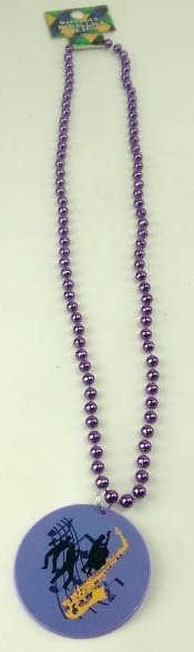 lot 23 image: Lot of About 20 - Mardi Gras Purple and Gold Jazzy Bead Necklaces