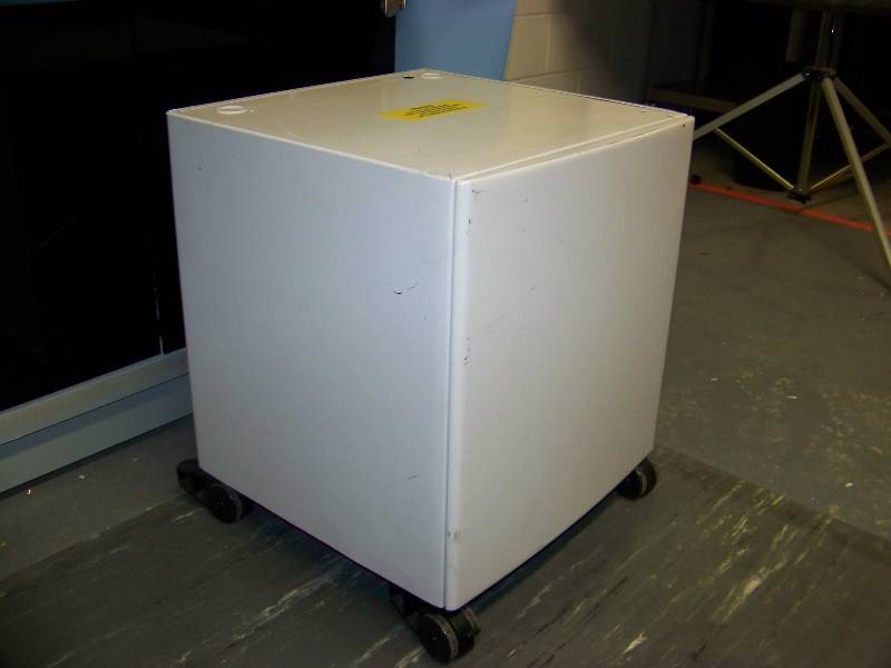 lot 80 image: Metal, Printer  Storage Cabinet on wheels