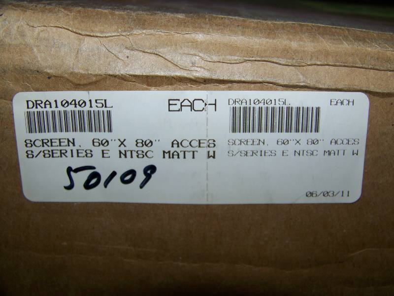 lot 26 image: Draper Motorized Electric Powered Projection  Home Theater  Movie Screen - BRAND NEW