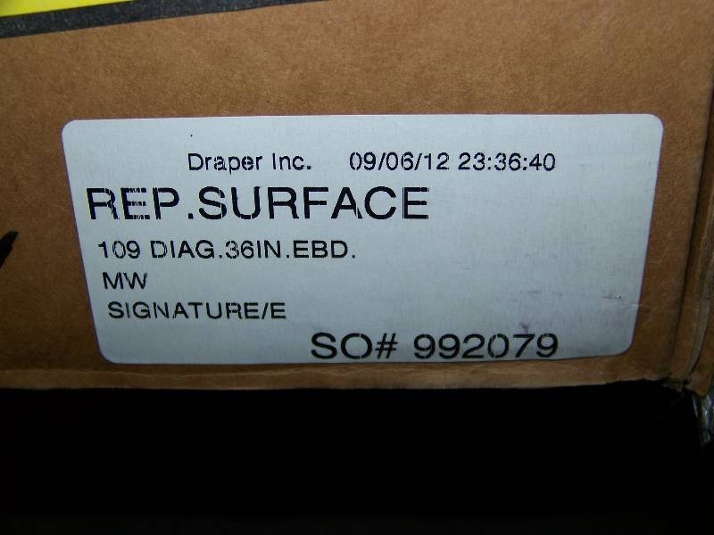 lot 27 image: Draper, Signature, Matte White, Movie Screen Fabric - BRAND NEW
