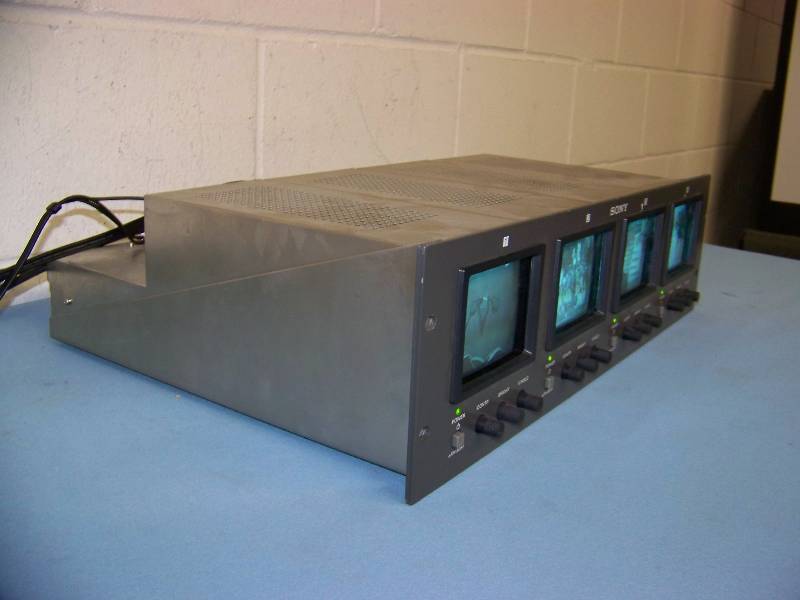lot 77 image: (4) 4, Sony, Black and White, Video Monitors