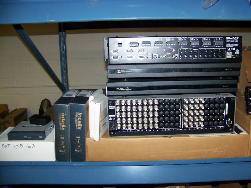 lot 47 image: (3) 8 Wide, Shelves of Miscellaneous Audio  Video  Computer Items, Cables and more