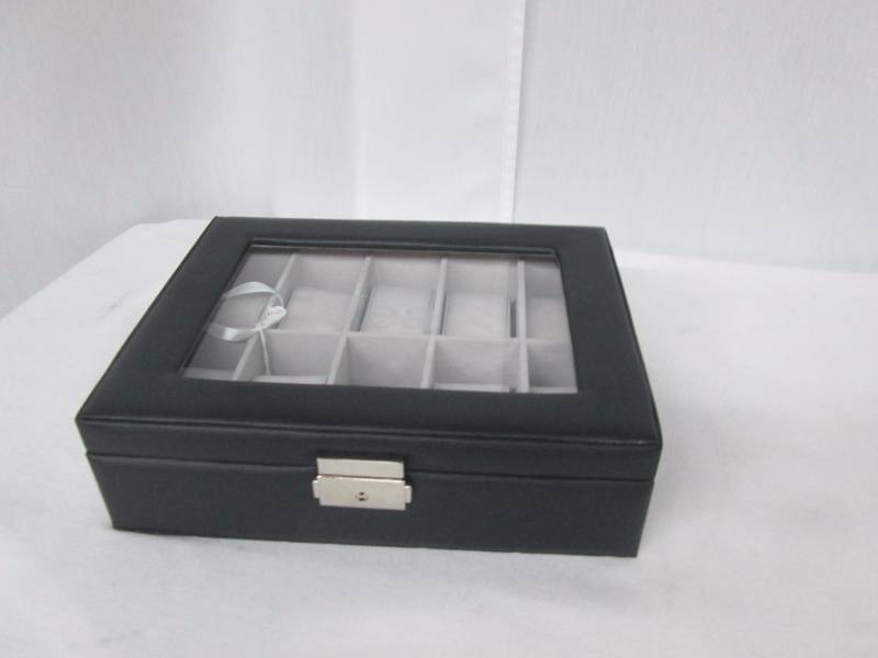 lot 54 image: Leather Personalized Monogram Watch Box