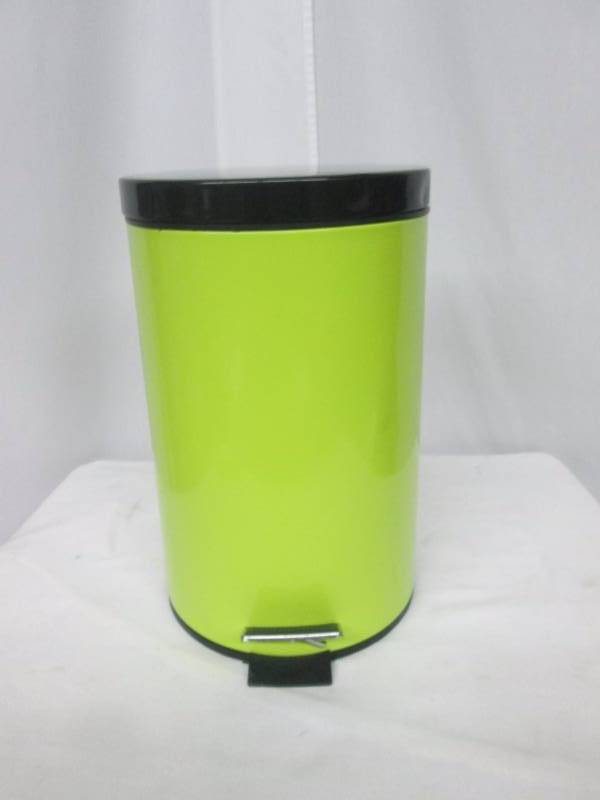 lot 65 image: Honey Can Do 12-Gallon Step Trash Can - Lime Green