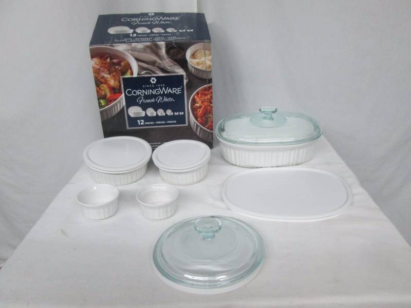 lot 48 image: CorningWare French White Bakeware Set