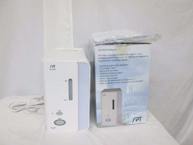 lot 47 image: SPT Warm Mist Humidifier with Aroma Therapy