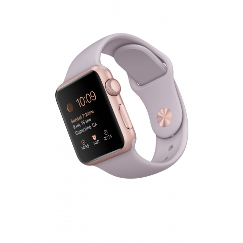 lot 5 image: Apple Watch Sport with 38mm Rose Gold Aluminum Case and Lavender Sports Band