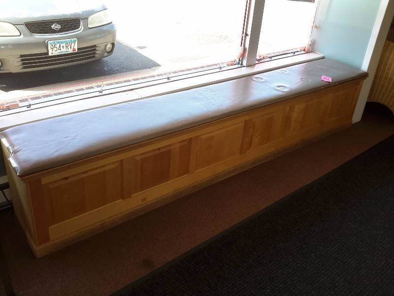 lot 10 image: Waiting Room Padded bench..