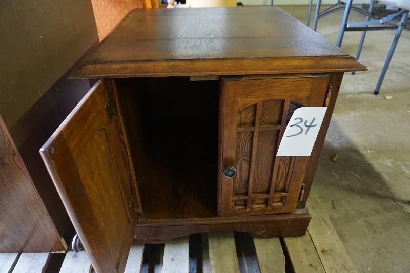 Wood End TableCabinet