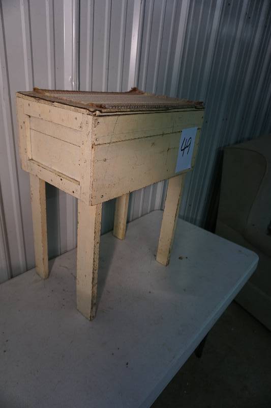 White Wood Finished End Table