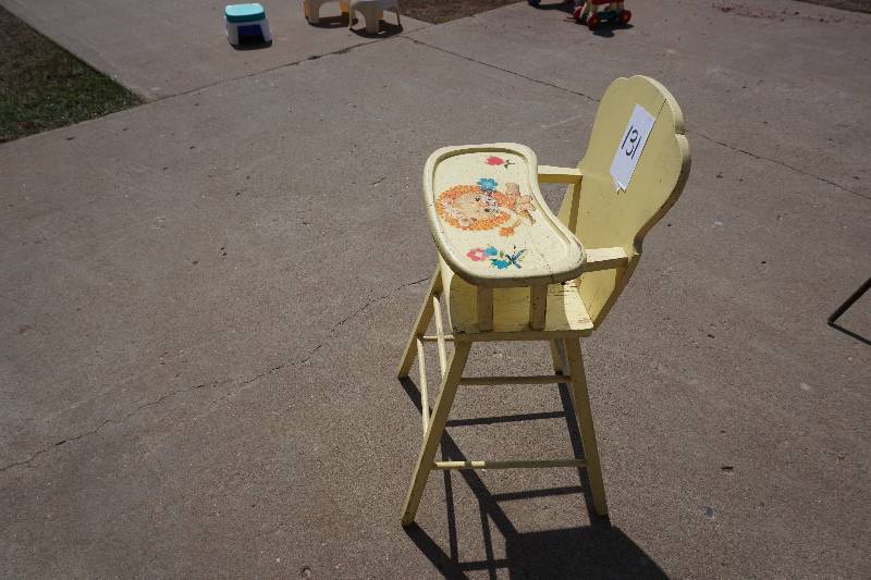 Antique Wood High Chair