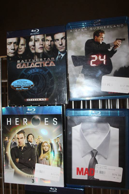Lot of (4) Blu-ray Disc Including 24 Season 7 Mad Men Season 2 Battlestar Galactica Season 4.5 Heroes Season 3